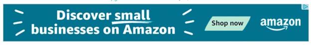 A banner for Amazon saying that you can shop from many businesses