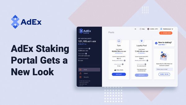 AdEx Staking Portal has a new fresh look